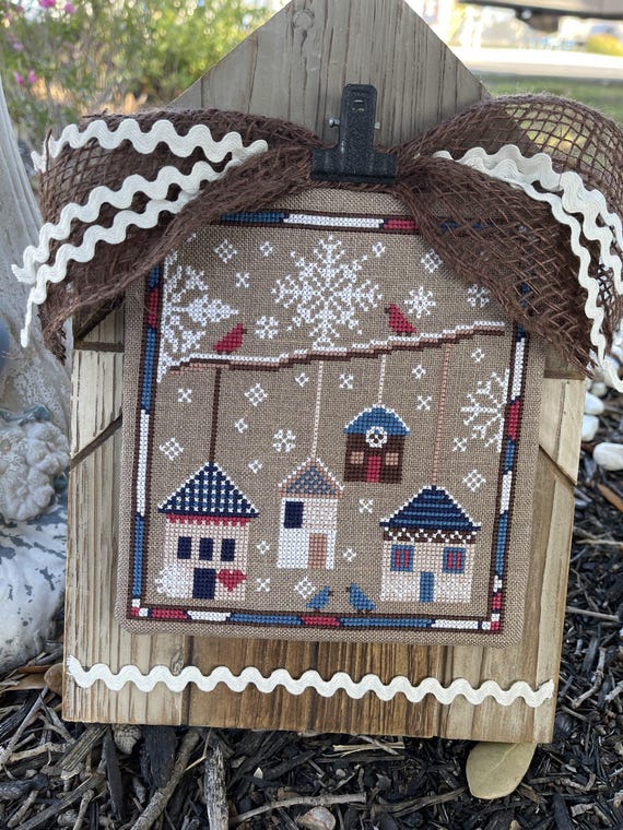 Winter Cottages Counted Cross Stitch Pattern by Jan Hicks Creates