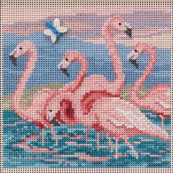 Flamingos Mill Hill 2019 Spring Series Buttons & Beads Beaded Counted Cross Stitch Kit