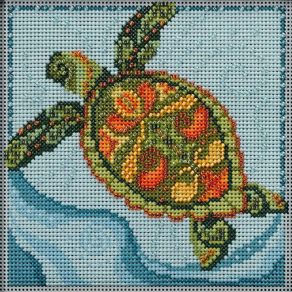 Mill Hill 2022 Marine Life Quartet Beaded Counted Cross Stitch Kit ~ Turtle