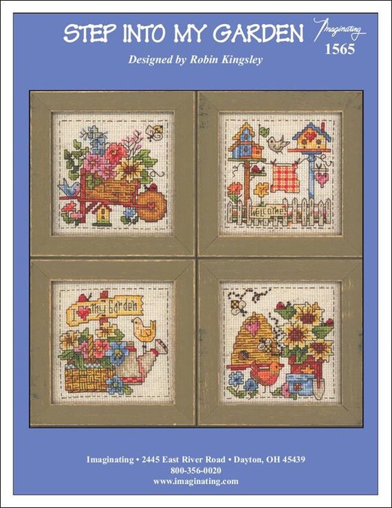 Robin Kingsley Counted Cross Stitch Pattern ~ Step Into My Garden ~ 1565