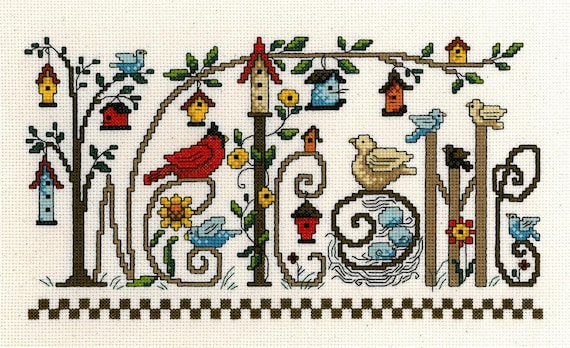 Every Bird Welcome Counted Cross Stitch Chart by Diane Arthurs