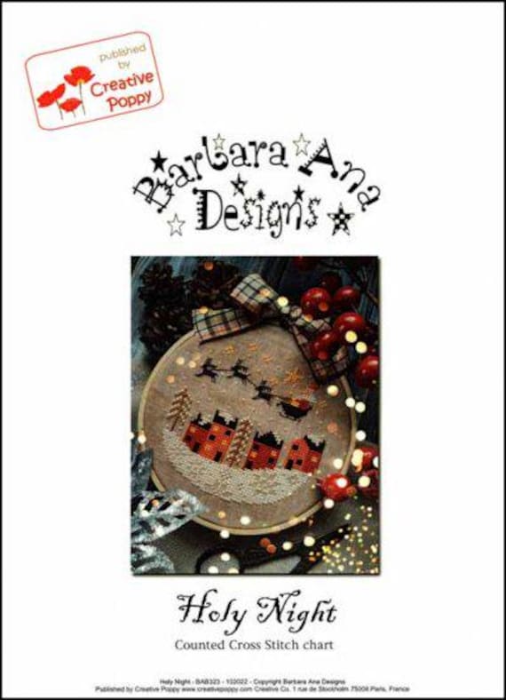 Holy Night Counted Cross Stitch Pattern by Barbara Ana Designs