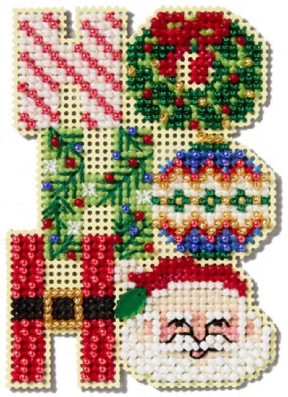 Ho Ho Ho Mill Hill 2025 Winter Holiday beaded cross stitch kit MH182535