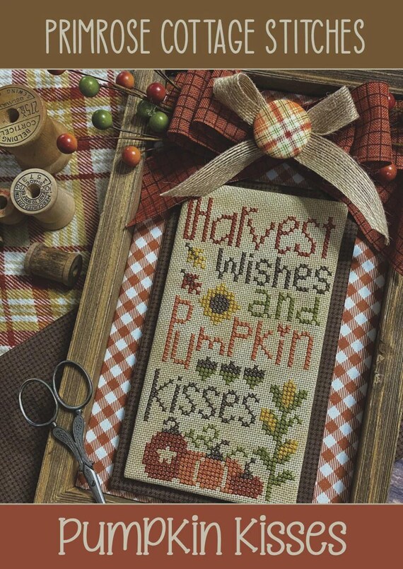 Primrose Cottage Stitches Counted Cross Stitch Chart ~ Pumpkin Kisses