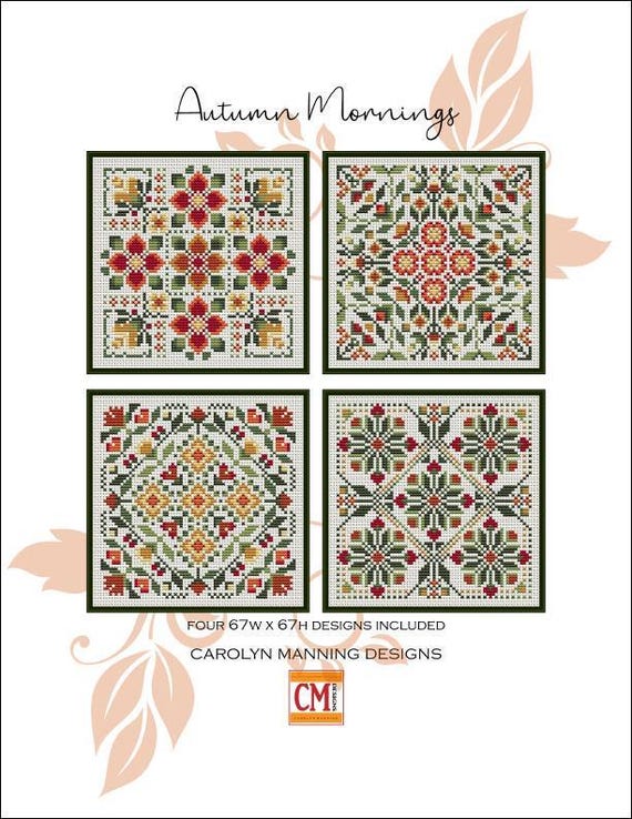 Autumn Mornings Counted Cross Stitch Pattern by CM Designs /  Carolyn Manning Designs