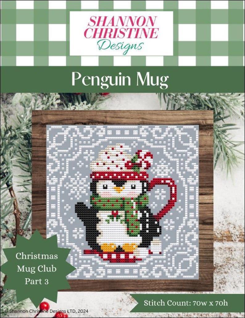 Shannon Christine Designs Counted Cross Stitch Pattern ~ Penguin Mug ...