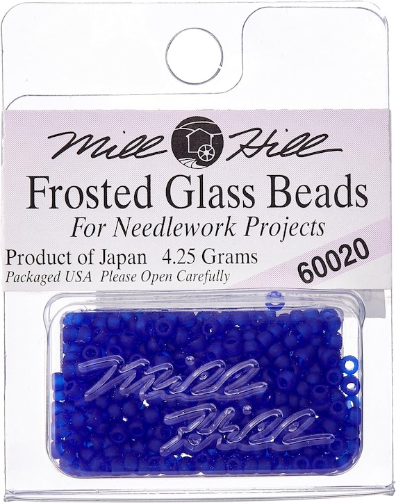 Mill Hill Frosted Glass Seed Beads 4.25grams ~ Royal Blue #60020 ~ Size 11/0 (2.2mm)