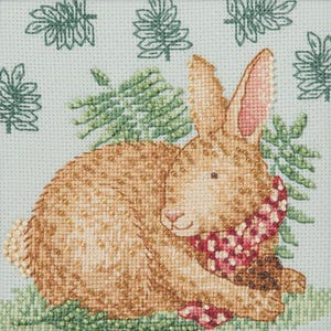 Mill Hill Woodland Friends Cross Stitch Kit ~ Reggie Rabbit ~ Debbie Mumm DM30-2614