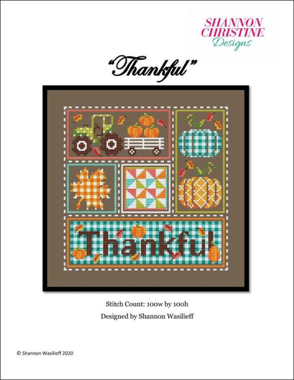 Shannon Christine Designs Counted Cross Stitch Pattern ~ Thankful ...
