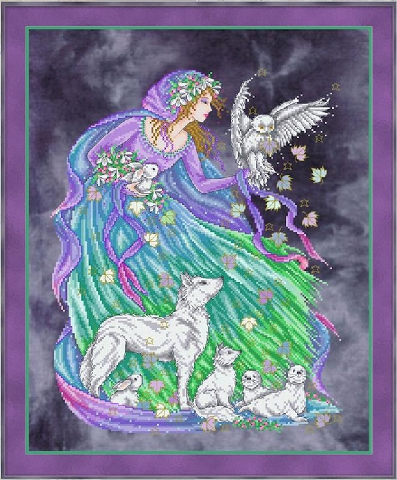 Enchanted Aurora Counted Cross Stitch Pattern by Joan Elliott Design JE219