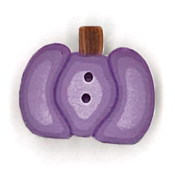Just Another Button Company Polymer Clay Button ~ Tiny Purple Pumpkin ~2388.T