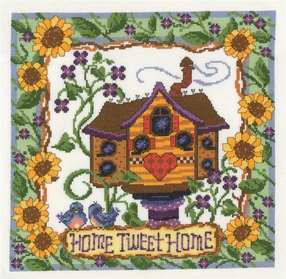 Tweet Home Counted Cross Stitch Pattern designed by Ursula Michael