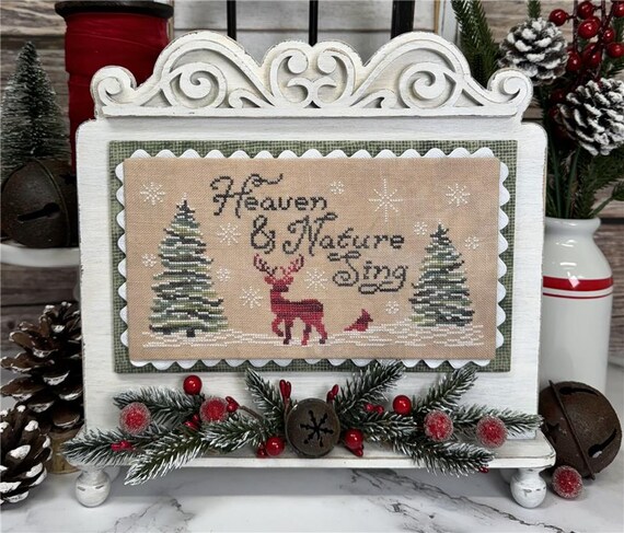 Heaven & Nature Sing Counted Cross Stitch leaflet by Erin Elizabeth Designs