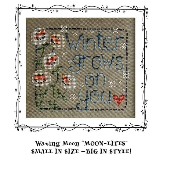 Winter Grows on You Counted Cross Stitch Pattern by Waxing Moon Designs - Printed pattern
