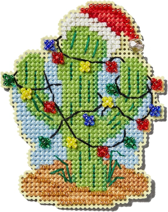 Mill Hill 2024 Winter Holiday Beaded Cross Stitch Ornament kit ~ Christmas Cactus