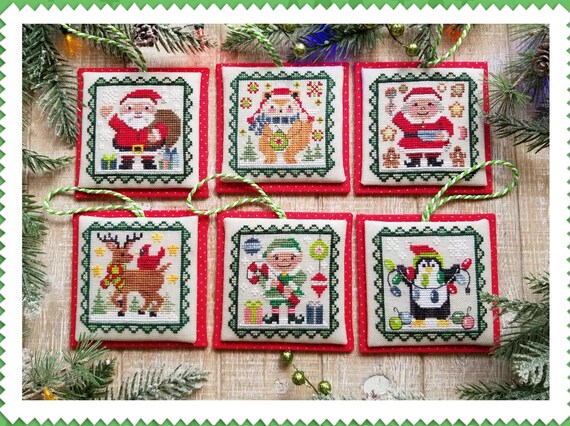 Christmas Littles Counted Cross Stitch Pattern by Waxing Moon Designs