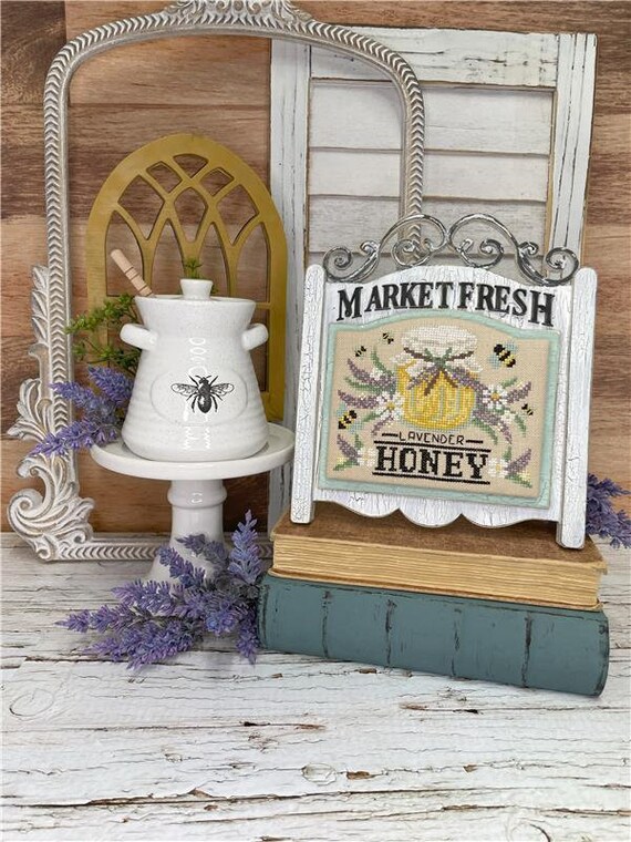 Lavender Honey Counted Cross Stitch leaflet by Erin Elizabeth Designs