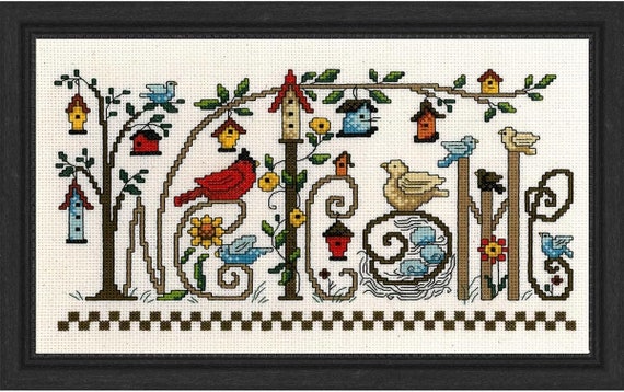 Diane Arthurs Imaginating Complete Counted Cross Stitch kit ~ Every Bird Welcome ~ 2654K