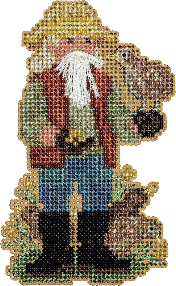 Mill Hill 2023 Down Under Santa Series Beaded Cross Stitch Kit ~ Kiwi Santa