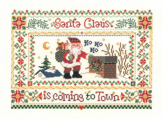 Sandra Cozzolino Imaginating Cross Stitch Leaflet ~ Santa's Coming ~ 1912