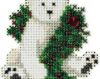 Mill Hill 2010 Winter Holiday Beaded Cross Stitch Kit ~ Holiday Polar Bear