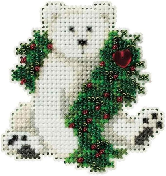 Mill Hill 2010 Winter Holiday Beaded Cross Stitch Kit ~ Holiday Polar Bear