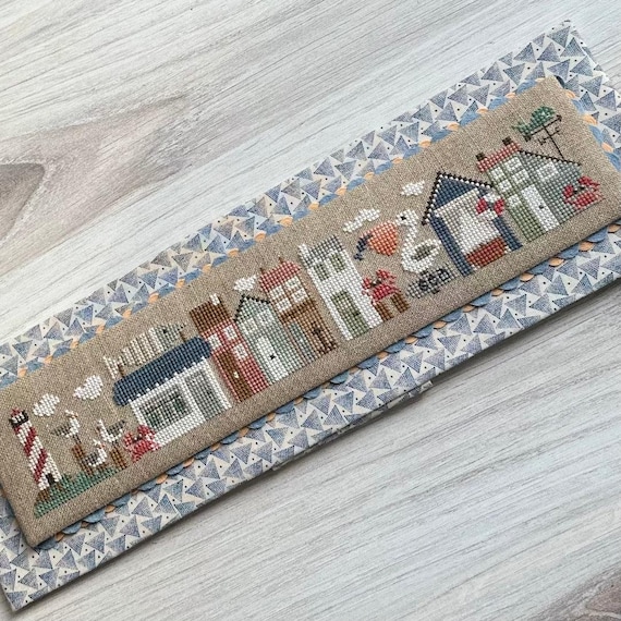 Seaside Tiny Town Counted Cross Stitch Pattern by Heart in Hand