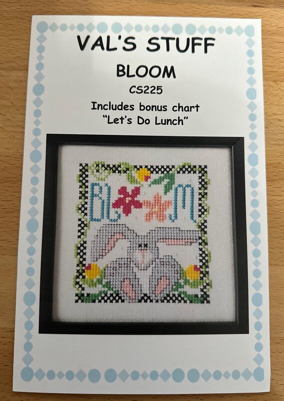 Bloom Counted Cross Stitch Pattern By Val's Stuff CS225 including bonus pattern Let's Do Lunch