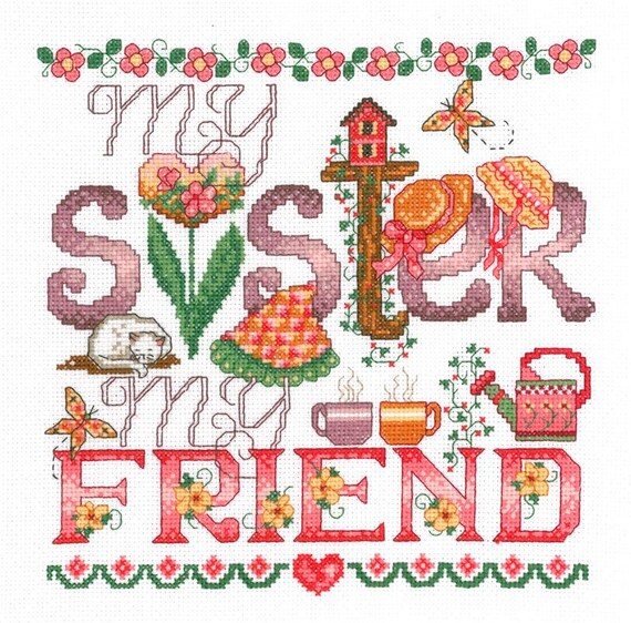 My Sister Counted Cross Stitch Pattern designed by Ursula Michael