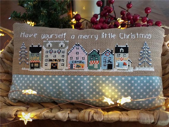 Have Yourself A Merry Little Christmas Counted Cross Stitch Pattern Leaflet by Twin Peak Primitives - Printed Pattern