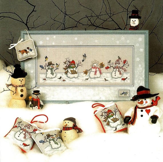 A Frosty Feast Counted Cross Stitch Pattern - Crossed Wing Collection No 29 - Printed Pattern