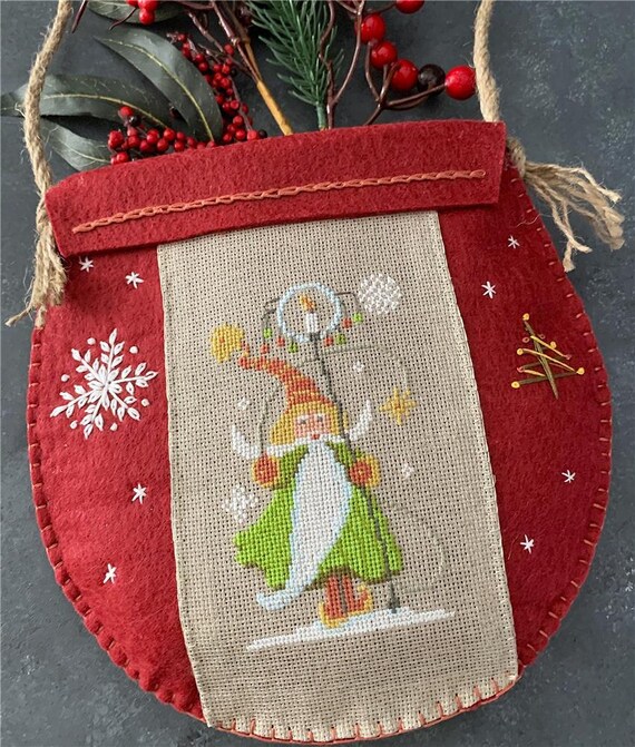 Nordic Santa 2025 - V Counted Cross Stitch Pattern Leaflet by Twin Peak Primitives