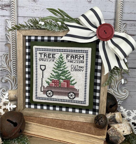 Tree Farm Counted Cross Stitch leaflet by Erin Elizabeth Designs