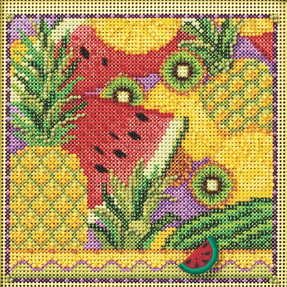 Mill Hill 2024 Spring Series Buttons & Beads Cross Stitch Kit ~ Summer Fruit