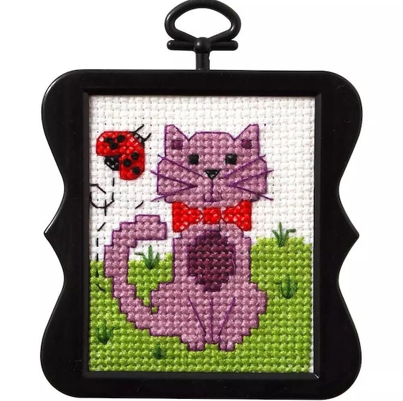 Kitty Beginner Counted Cross Stitch Kit by Bucilla 46309E