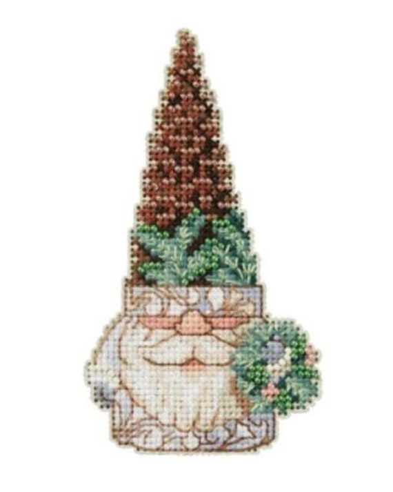 Mill Hill Jim Shore Woodland Gnome Beaded Cross Stitch Kit ~ Pinecone Gnome