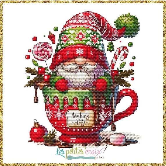 Wishing You Joy counted cross stitch pattern by Les petites Croix de Lucie