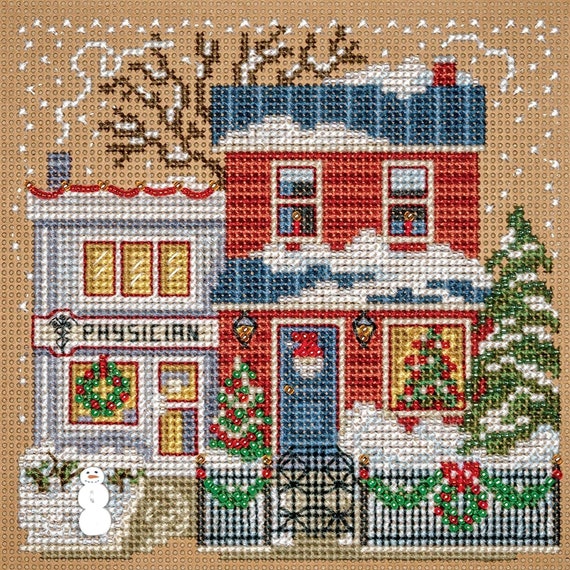 Mill Hill 2023 Winter Series Buttons & Beads Cross Stitch Kit ~ Village Physician