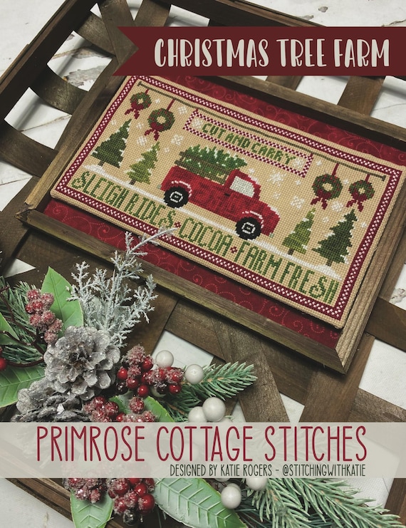 Primrose Cottage Stitches Counted Cross Stitch Chart ~ Christmas Tree Farm ~ Printed Pattern