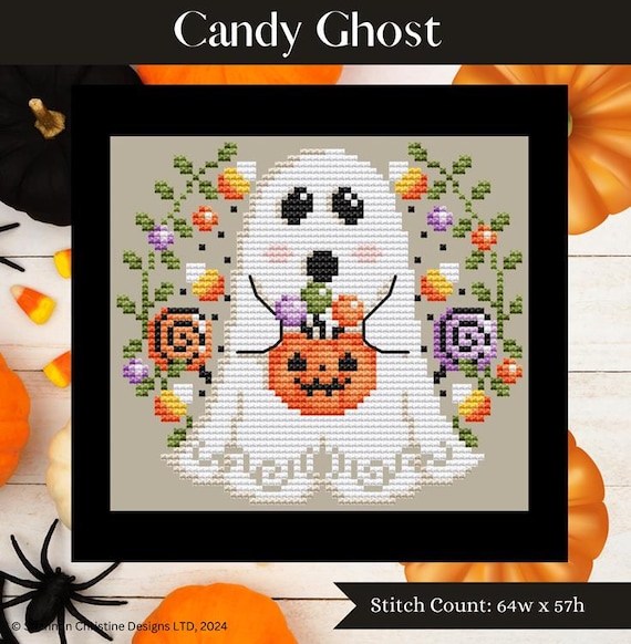 Shannon Christine Designs Counted Cross Stitch Pattern Booklet ~ Candy Ghost