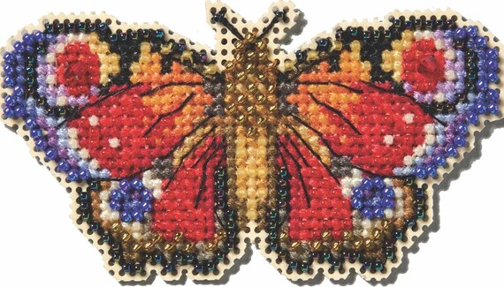 Mill Hill 2025 Spring Bouquet Counted Cross Stitch Kit ~ Peacock Butterfly ~ MH182512