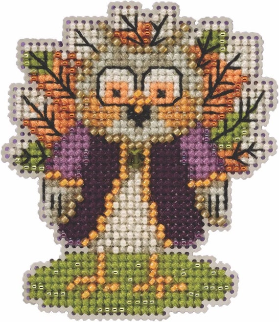 Mill Hill Autumn Harvest Beaded Cross Stitch Kit ~ Turkey Owl ~