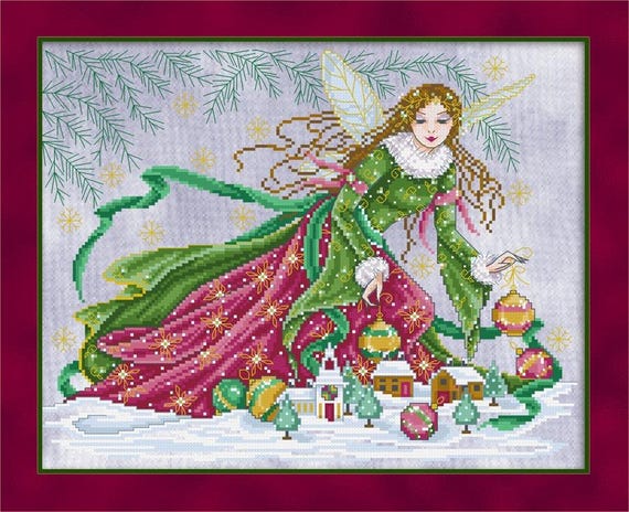 Yuletide Fairy Counted Cross Stitch Pattern by Joan Elliott Design