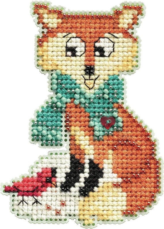 Mill Hill 2021 Winter Holiday Beaded Cross Stitch Kit ~ Foxy ~