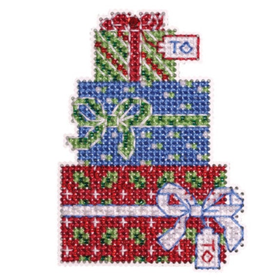 Mill Hill 2023 Winter Holiday Beaded Cross Stitch Kit ~ Gift Trio