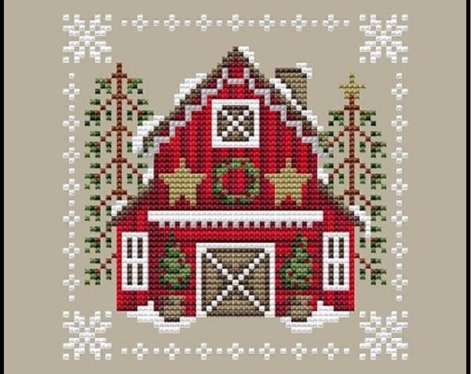 Shannon Christine Designs Counted Cross Stitch Pattern ~ Christmas Barn ...