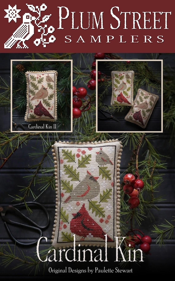 Cardinal Kin ( And Cardinal Kin II ) by Plum Street Samplers Counted Cross Stitch Pattern