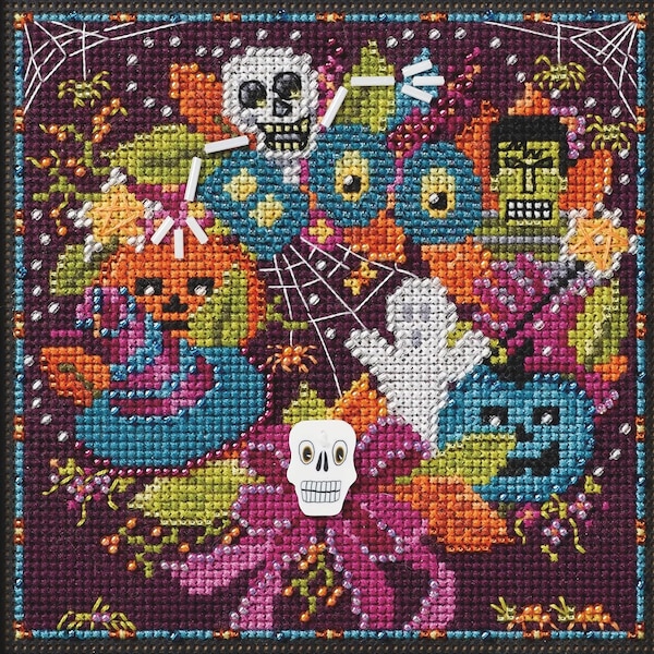 Mill Hill 2024 Autumn Series Buttons & Beads Cross Stitch Kit ~ Halloween Fun