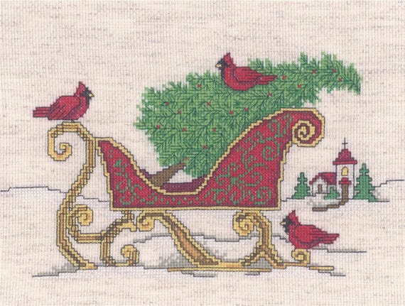 Diane Arthurs Imaginating Counted Cross Stitch Pattern ~ Winter Sleigh