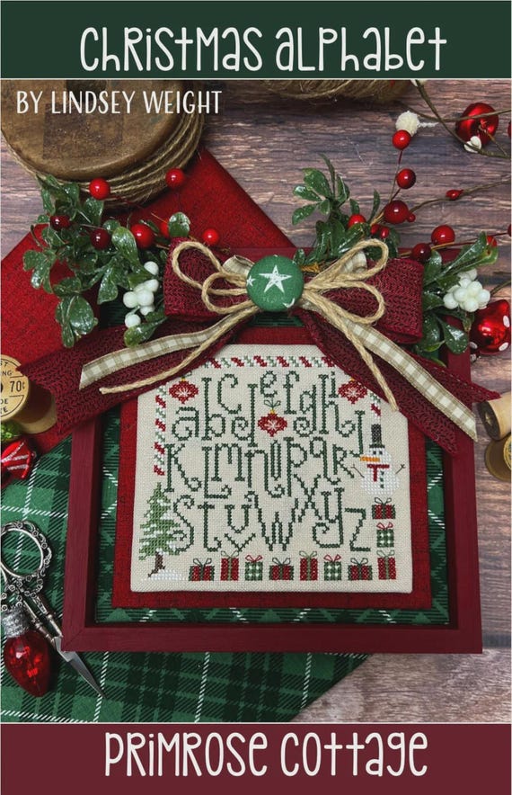 Christmas Alphabet Counted Cross Stitch Pattern ~ Primrose Cottage Stitches